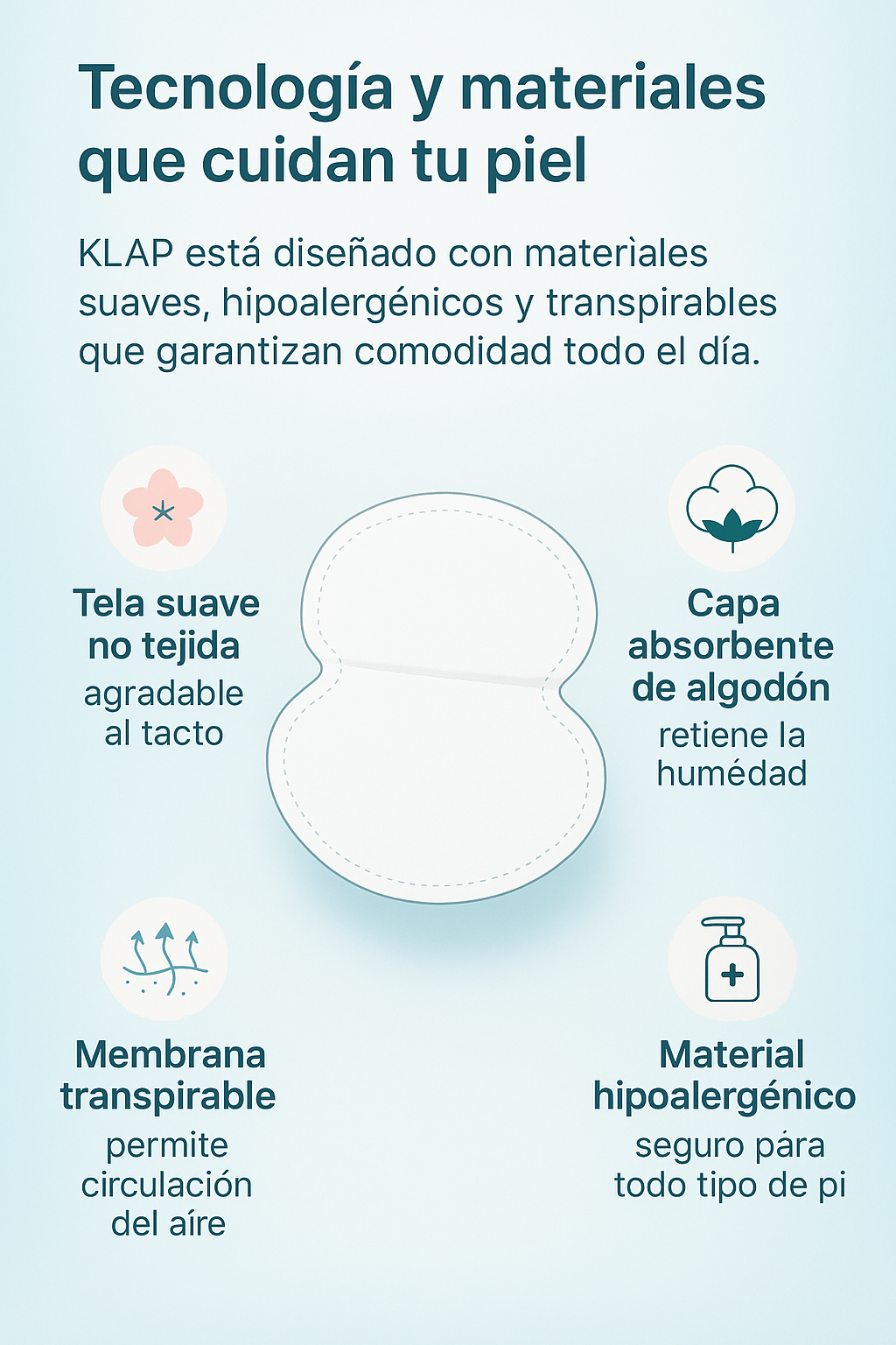 Almohadilla Klap Antisudor para Axilas y Protección de Ropa