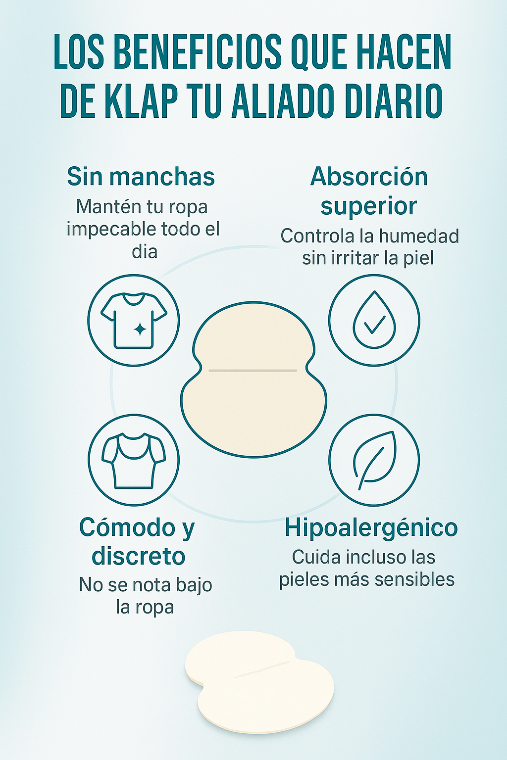Almohadilla Klap Antisudor para Axilas y Protección de Ropa