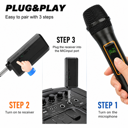 Micrófono Inalámbrico Nobrand W6 Dinámico Cardioide para Karaoke