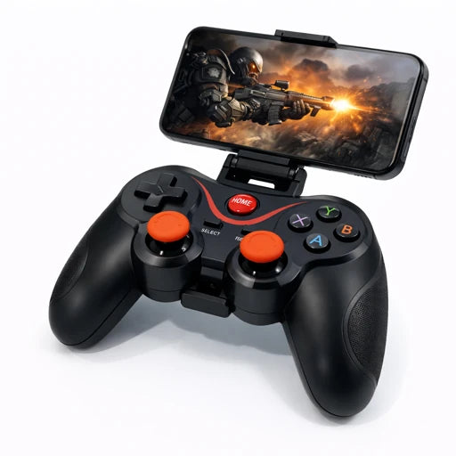 Control Gamepad Bluetooth X3 Inalámbrico para Celular, PC y TV con Soporte