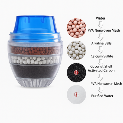 Filtro Purificador de Grifo con Carbón Activado para Agua Limpia