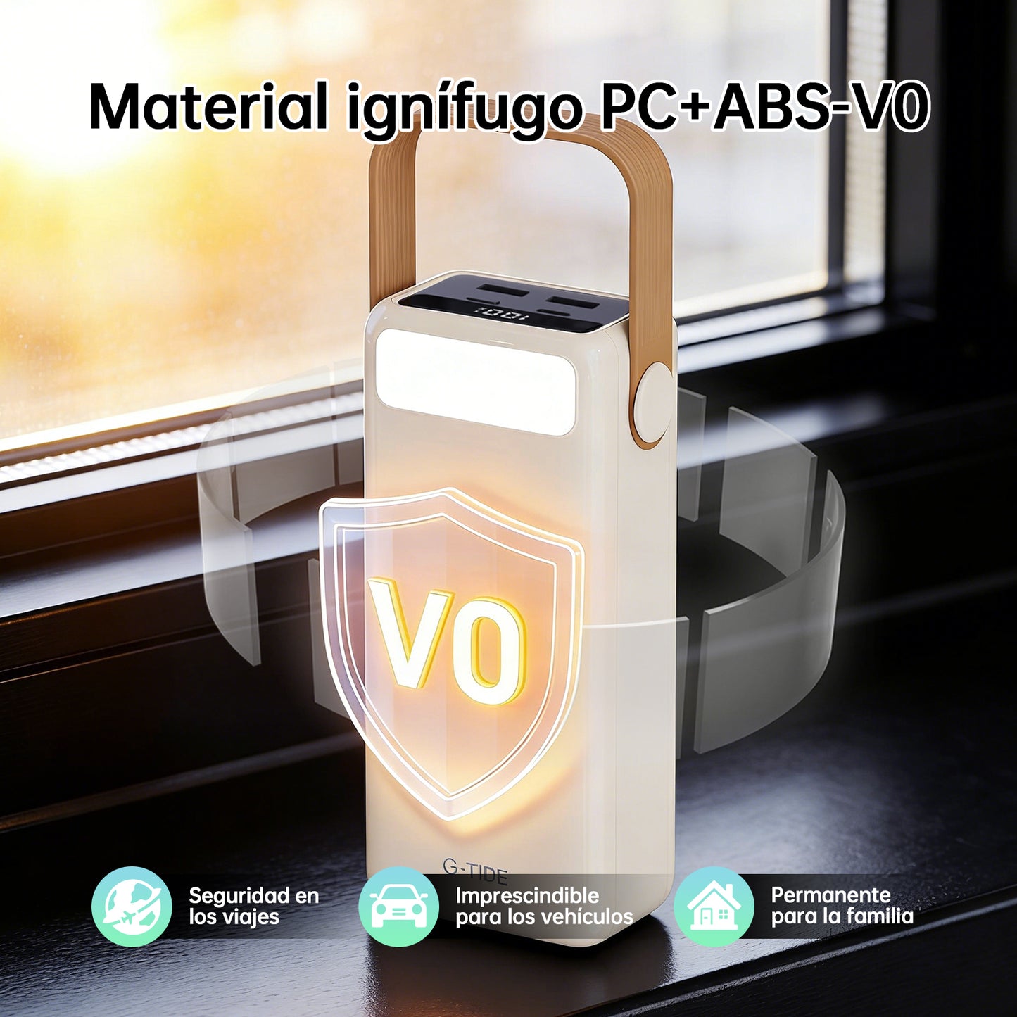 Power Bank Linterna G-Tide 40000mAh 22.5W Carga Rápida 8 Cargas o mas Ideal Viajes y Finca