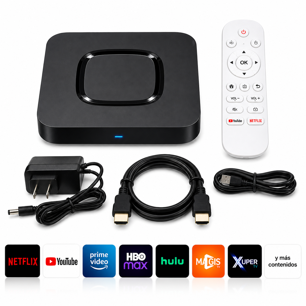 TV Box Universal 4K Streaming Compatible con Magis tv / Xuper estilo watch onn