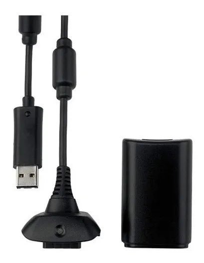Cable Carga y Juega para Control Xbox 360 USB Kit Play & Charge Batería y Cable - Tecnomundointl