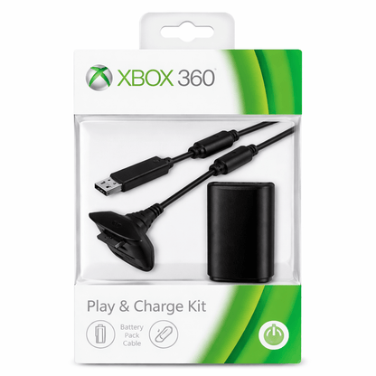 Cable Carga y Juega para Control Xbox 360 USB Kit Play & Charge Batería y Cable - Tecnomundointl