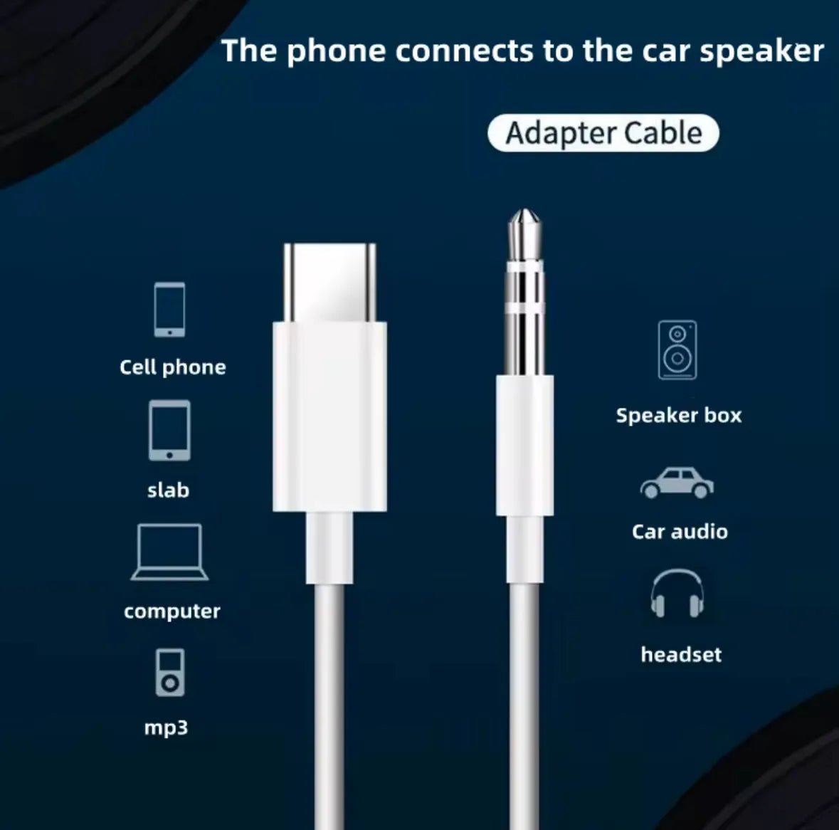 Cable convertidor USB - C macho a Audio Jack 3.5mm Macho - Tecnomundointl