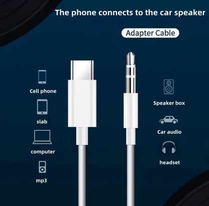 Cable convertidor USB - C macho a Audio Jack 3.5mm Macho - Tecnomundointl