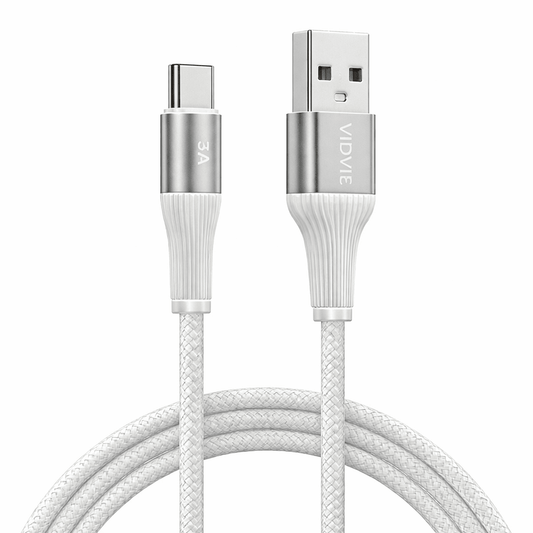 Cable USB Tipo C 3A Carga Rápida VIDViE de malla - Tecnomundointl