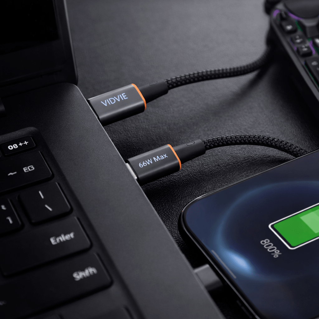 Cable USB usb - C 66W Carga Rápida Trenzado 120cm VIDVIE CB4033 - Tecnomundointl