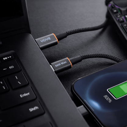Cable USB usb - C 66W Carga Rápida Trenzado 120cm VIDVIE CB4033 - Tecnomundointl