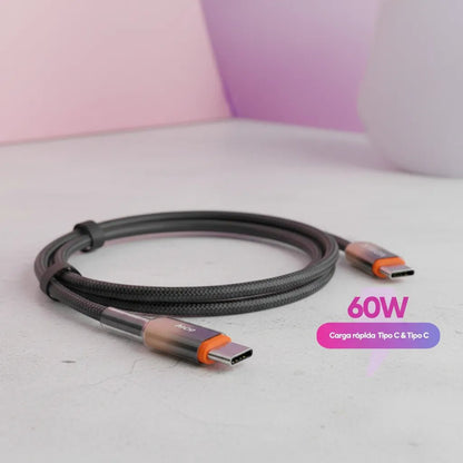 Cable Vidvie B07 USB - C a USB - C 60W Carga Rápida 1 Metro Trenzado - Tecnomundointl