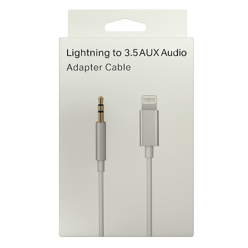 Cable Lightning a Jack 3.5mm Macho 1m para iPhone Audio Estéreo