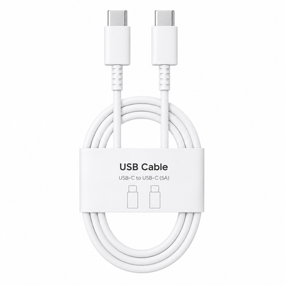 Cable USB-C a USB-C de 1 Metro 5A, Carga Rápida para Celulares  Samsung y Dispositivos con Puerto C.