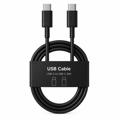 Cable USB-C a USB-C de 1 Metro 5A, Carga Rápida para Celulares  Samsung y Dispositivos con Puerto C.