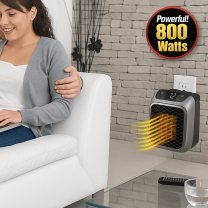 Calentador de Habitacion Turbo 800 Enciéndelo y Siente el Calor al Instante | Bajo Consumo de Energía - Tecnomundointl