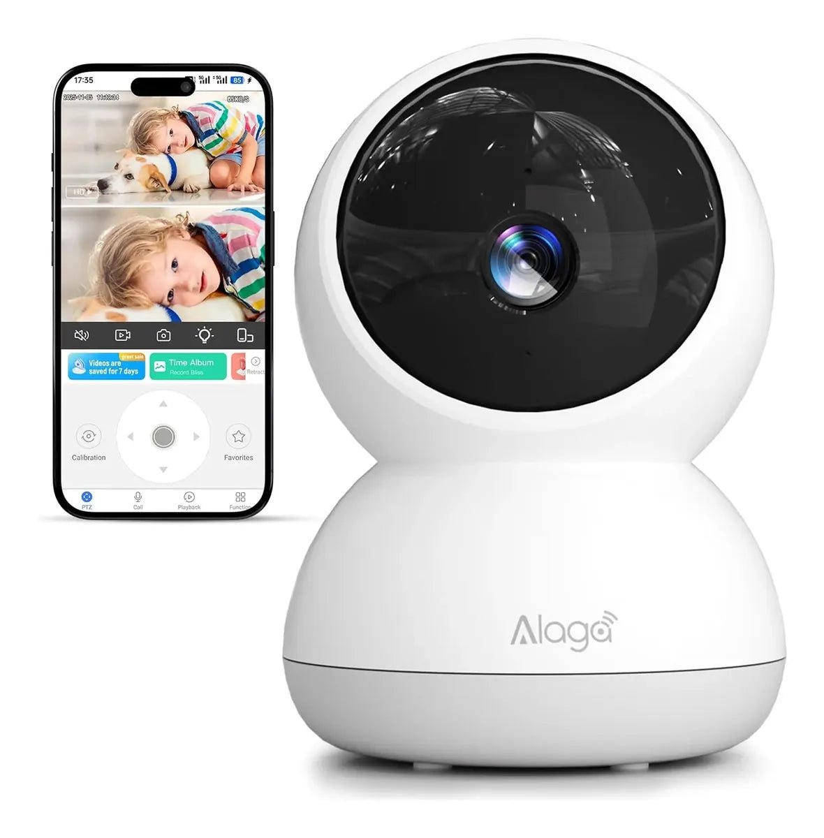 Cámara de Seguridad WiFi 3K 360° Inteligente con IA | Visión Nocturna | Alaga P50S - Tecnomundointl