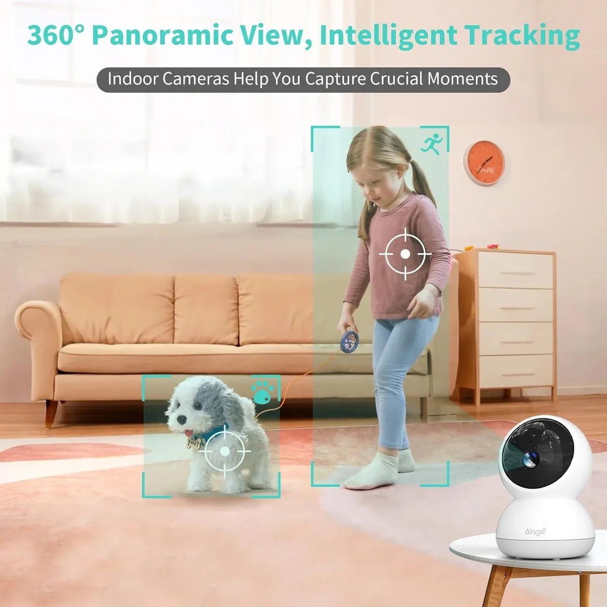 Cámara de Seguridad WiFi 3K 360° Inteligente con IA | Visión Nocturna | Alaga P50S - Tecnomundointl