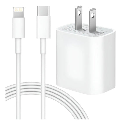 Cargador Completo 25W para iPhone con Cable USB - C a Lightning – Carga Rápida - Tecnomundointl