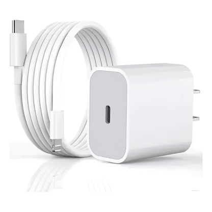 Cargador Completo 25W para iPhone con Cable USB - C a Lightning – Carga Rápida - Tecnomundointl