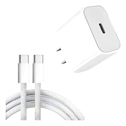 Cargador Completo 35W USB - C con Cable Puerto C para iPhone 15 / 16 / 17 Carga rápida - Tecnomundointl