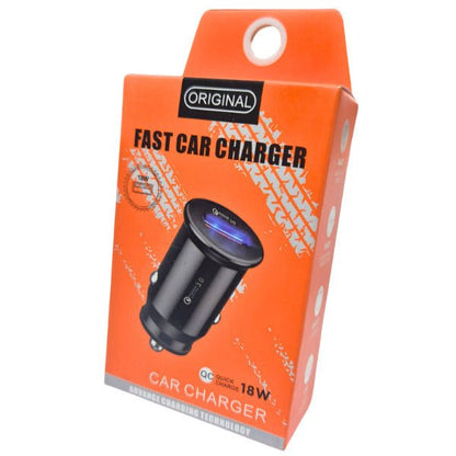 Cargador de carga Rapida para Carro 18W USB QC 3.0 Universal - Tecnomundointl