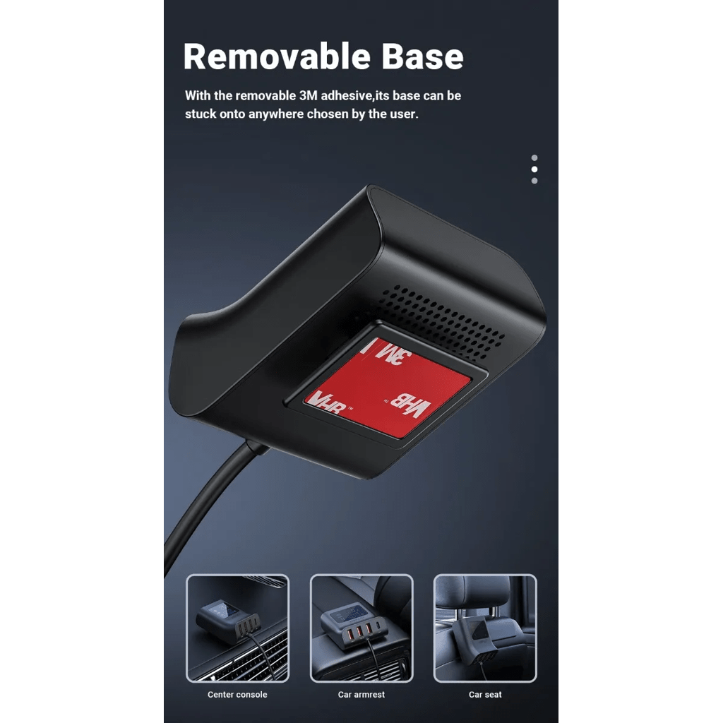 Cargador de carro Vidvie CC527 150W USB - C + 3 USB Carga Rápida PD3.0 QC3.0 12 - 24V - Tecnomundointl