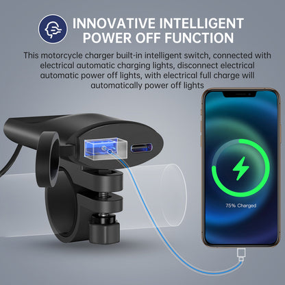 Cargador Rapido USB Tipo C para Motocicleta 30W Impermeable - Tecnomundointl