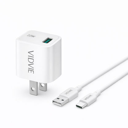 Cargador Rápido VIDVIE VS - A12T 22W USB Fast Charge - Tecnomundointl