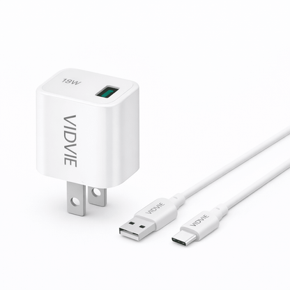 Cargador Rápido VIDVIE VS - A15T 18W USB Fast Charge - Tecnomundointl