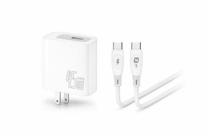 Cargador Rápido Xion XN - 24 45W Puerto USB - C PD con Cable - Tecnomundointl