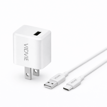 Cargador VIDVIE VS - A11T 2A USB Carga Rápida Compacto - Tecnomundointl