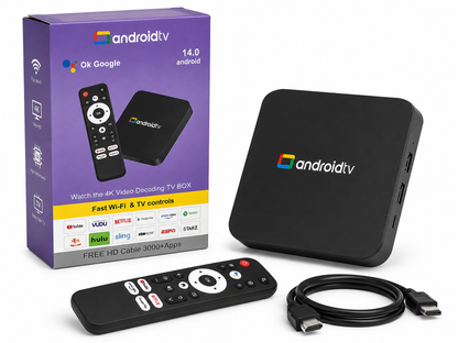 TV Box Android 14 Ultra HD 4K 8GB RAM 128GB Chromecast estilo Watch onn