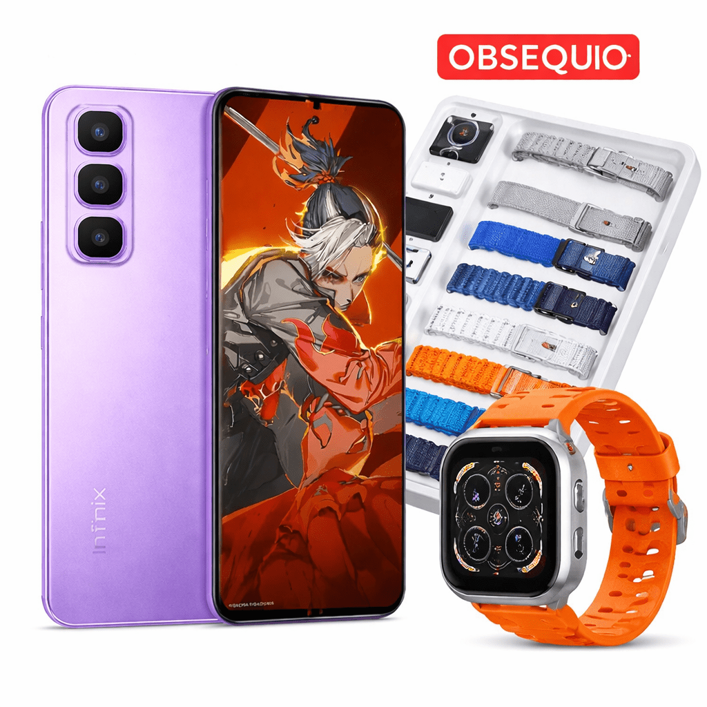 Celular Infinix Hot 60 Pro+ 6.78” IP65 + Obsequio Smartwatch - Earpods - Powerbank - Tecnomundointl