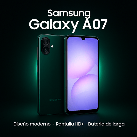 Celular Samsung A07 4G | Helio G99, 90Hz, 50MP, gran batería 5000mAh - Tecnomundointl