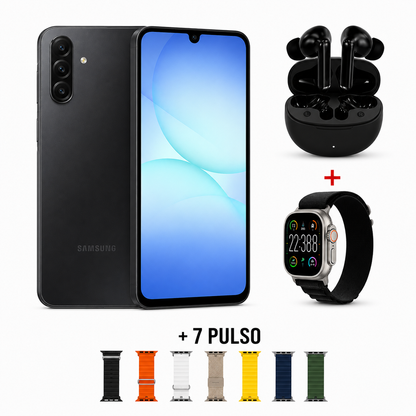 Celular Samsung Galaxy A17 128/4GB 50MP + Audífonos + Smartwatch