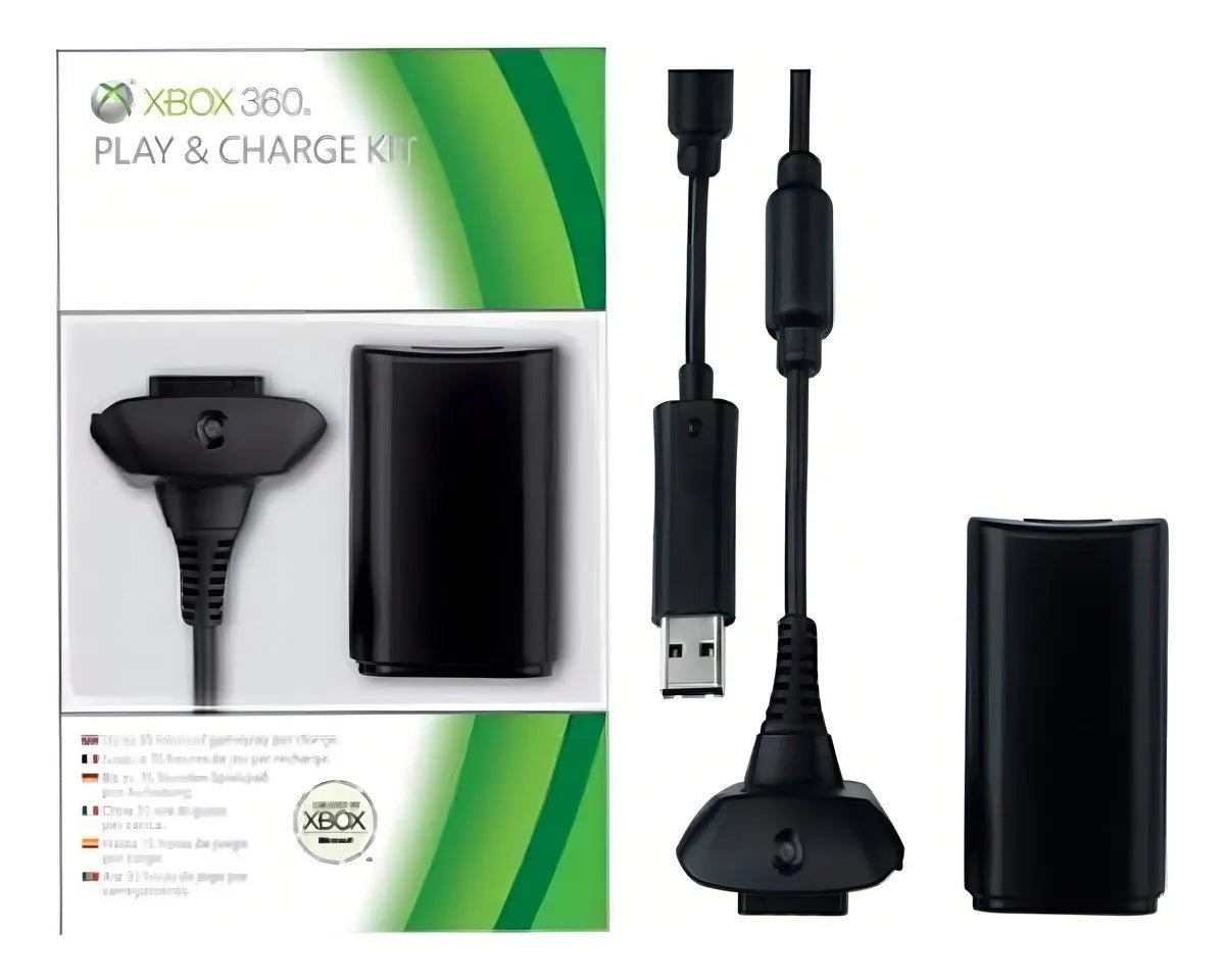 Combo Control Inalámbrico compatible con Xbox 360 Inalámbrico + Kit Carga y Juega | Batería Recargable - Tecnomundointl