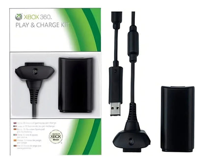 Combo Control Inalámbrico compatible con Xbox 360 Inalámbrico + Kit Carga y Juega | Batería Recargable - Tecnomundointl