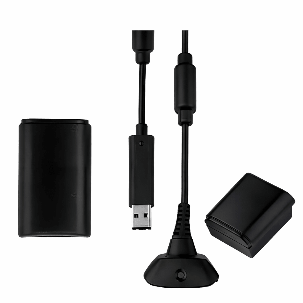 Combo Control Inalámbrico compatible con Xbox 360 Inalámbrico + Kit Carga y Juega | Batería Recargable - Tecnomundointl