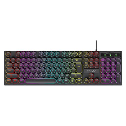 Combo Gamer T - WOLF TF270 RGB con Teclado Retro y Mouse Preciso - Tecnomundointl