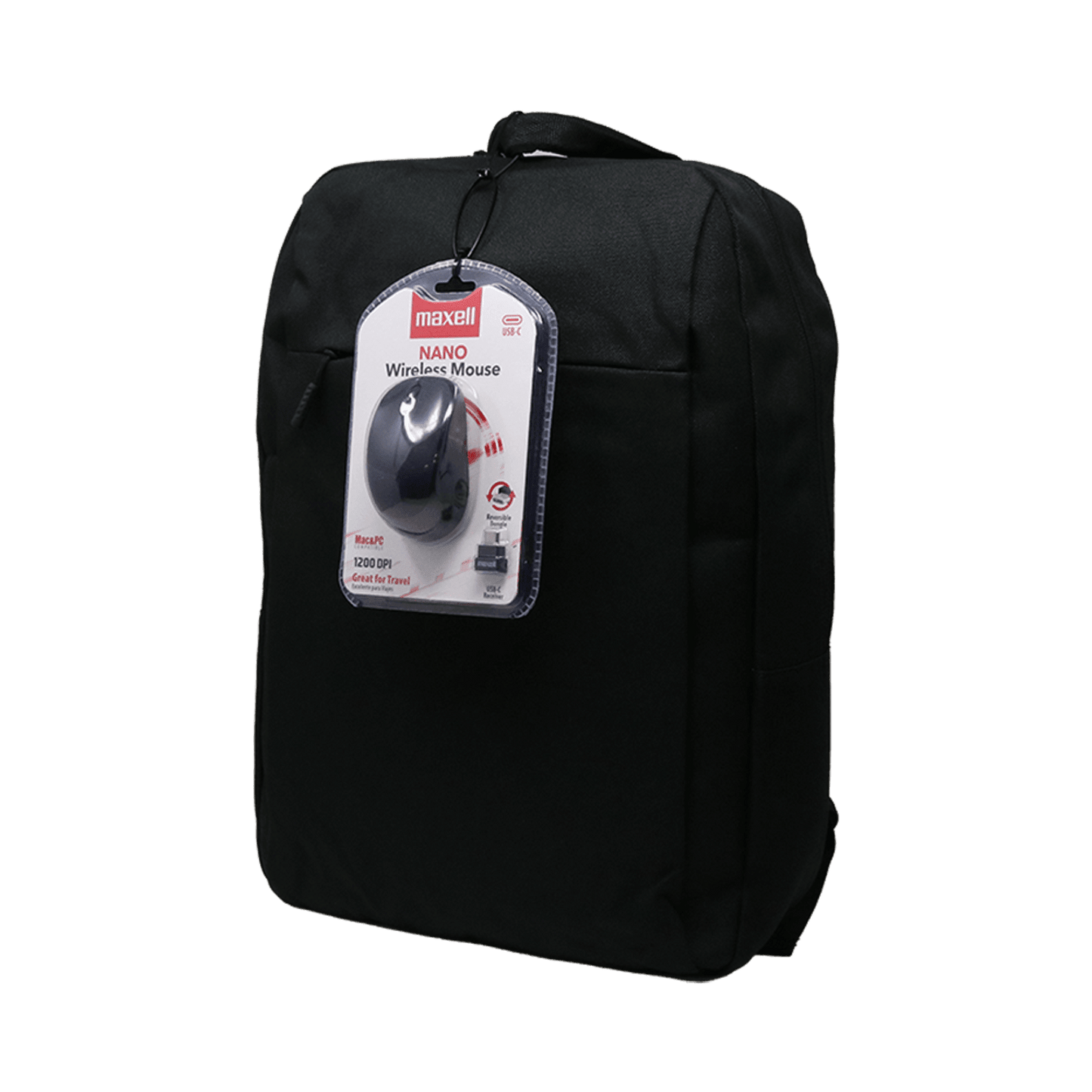 Combo Morral Maxell Negro 14” y Mouse Nano Inalámbrico 1200Dpi - Tecnomundointl