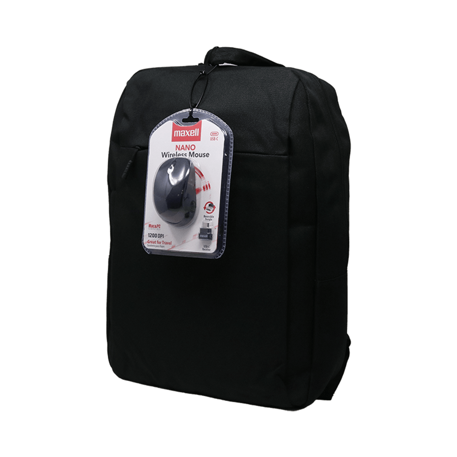 Combo Morral Maxell Negro 14” y Mouse Nano Inalámbrico 1200Dpi - Tecnomundointl