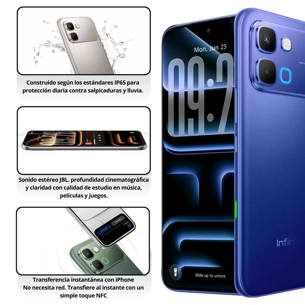 Combo smartwatch + Celular Infinix Note Edge pantalla AMOLED 1.5K 5G cámara 50MP batería 6150mAh - Tecnomundointl