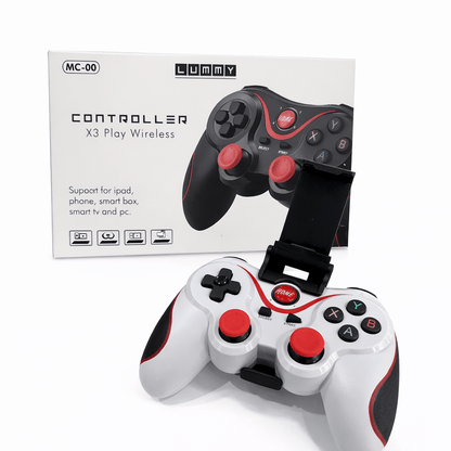 Control Gamepad Bluetooth X3 Inalámbrico para Celular, PC y TV con Soporte - Tecnomundointl