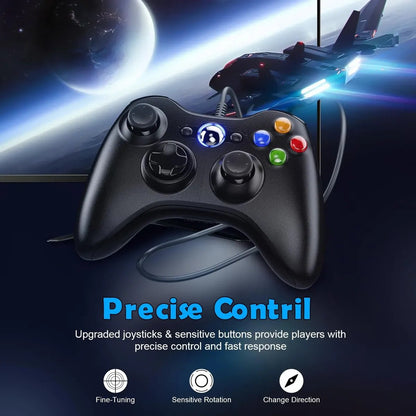 Control inalámbrico Compatible Xbox 360 con Cable para PC y Consola | Doble Vibración - Tecnomundointl