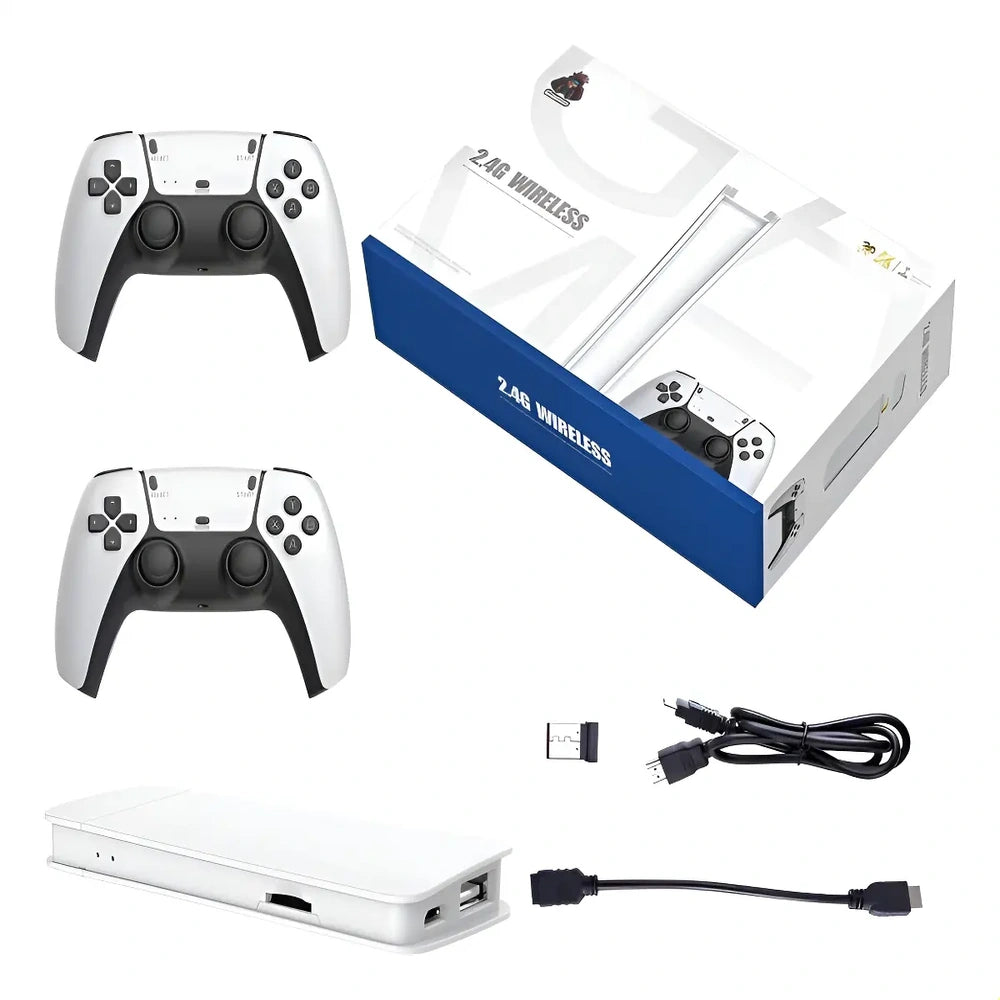 Consola Retro 2.4G Inalámbrica 64GB con Gran Biblioteca de Juegos Retros HDR