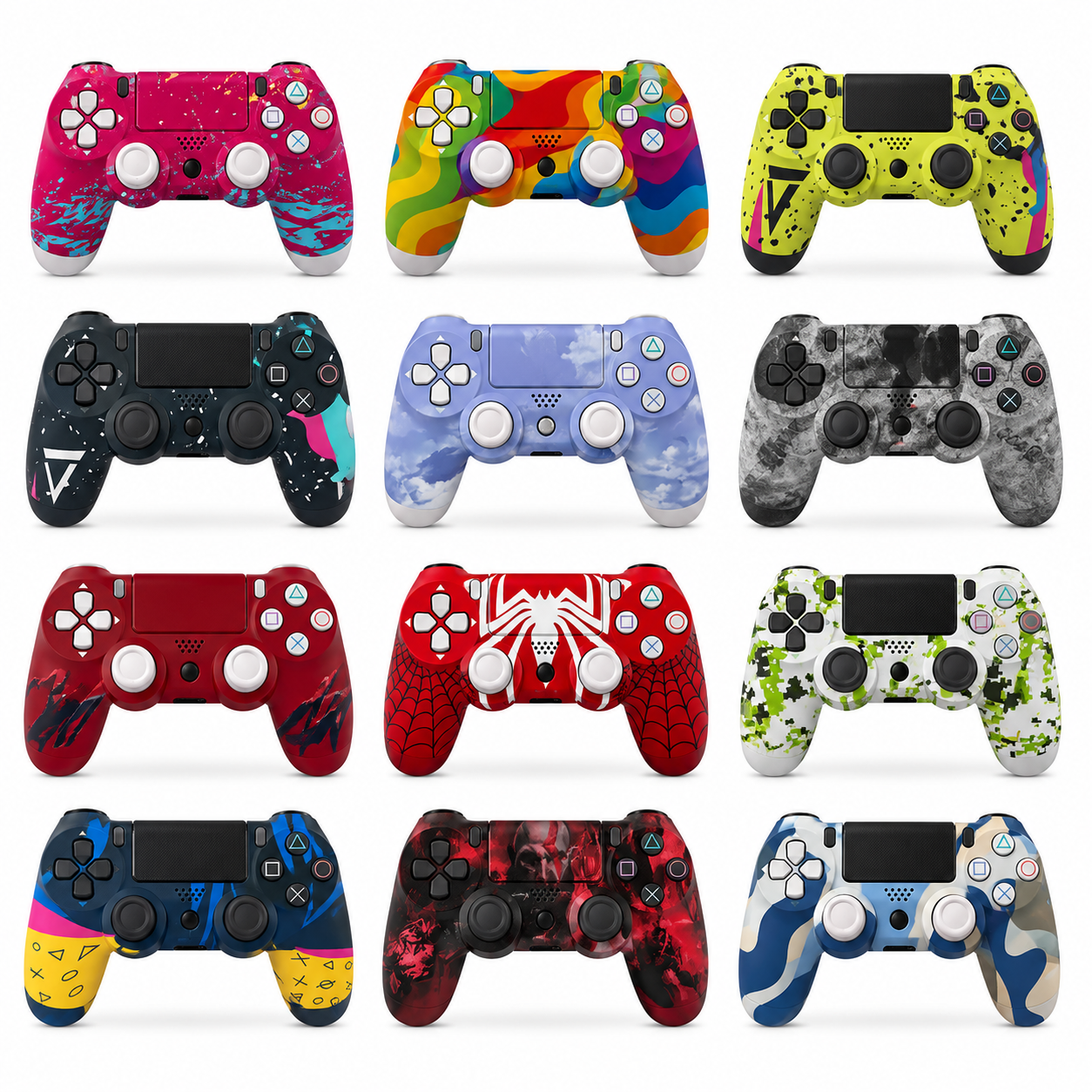 Control Inalámbrico DualShock Estampado - para Playstation 4-PS4- Play 4 / PC por modo Bluetooth