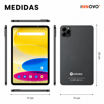 Tablet Mobulaa TAB-2 10.1” Android 14 4G LTE + Teclado + Mouse + Lápiz + Case