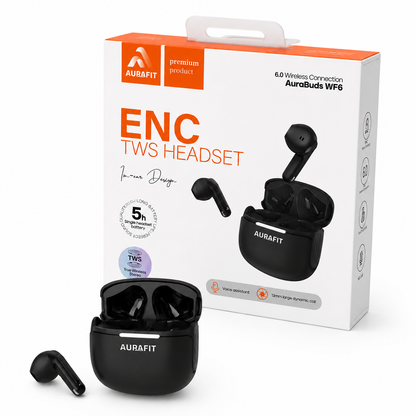 Audífonos Bluetooth Mobulaa WF6 con Traductor IA 100+ Idiomas, Cancelación de Ruido y Sonido Hi-Fi