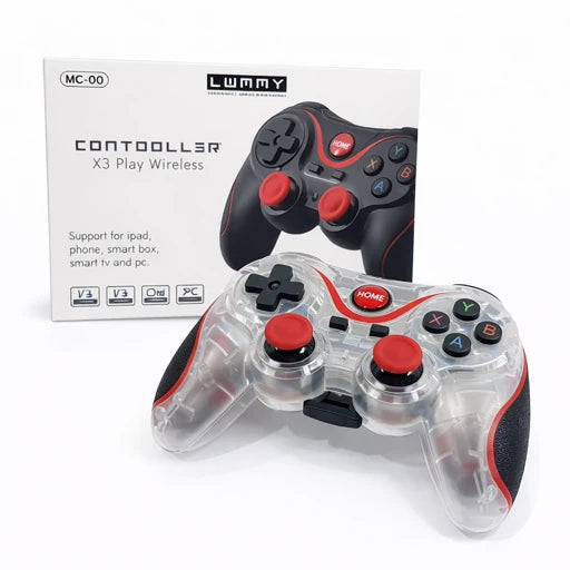 Control Gamepad Bluetooth X3 Inalámbrico para Celular, PC y TV con Soporte