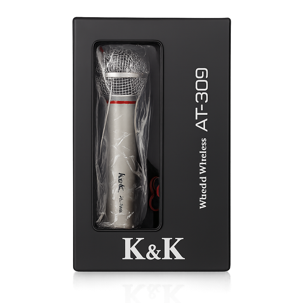 Micrófono K&K AT-309 Pro | Modo Alámbrico/Inalámbrico | Audio Nítido